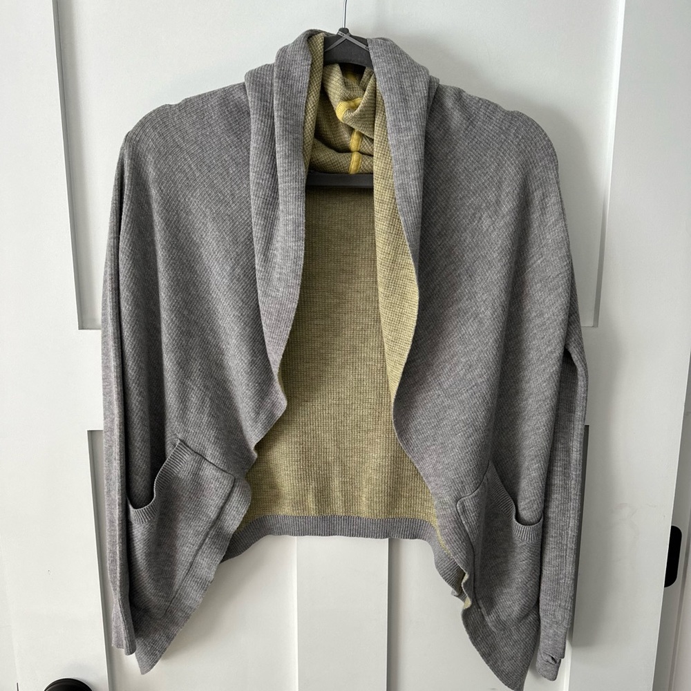 Lululemon reversible hooded Cabin Yogi Knit Cardigan